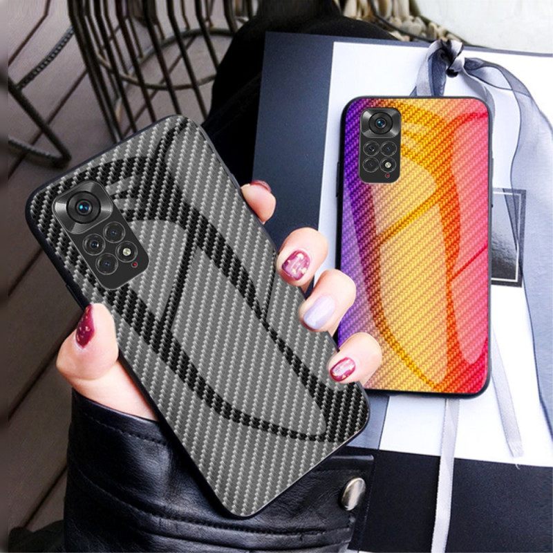 Kuori Xiaomi Redmi Note 11 / 11S Carbon Fiber Karkaistu Lasi