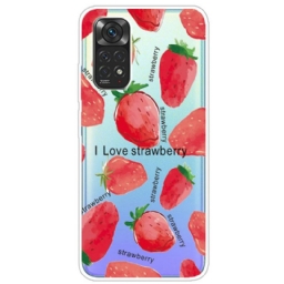 Kuori Xiaomi Redmi Note 11 / 11S Strawberries / I Love Strawberry