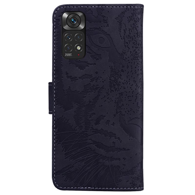 Nahkakotelo Xiaomi Redmi Note 11 / 11S Tiger Face Print