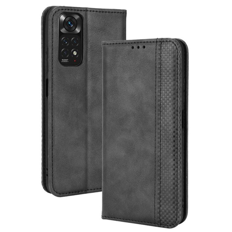 Puhelinkuoret Xiaomi Redmi Note 11 / 11S Kotelot Flip Tyylitelty Vintage-nahkaefekti