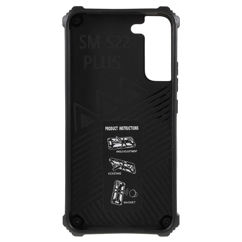 Case Samsung Galaxy S22 Plus 5G Camouflage Irrotettava Tuki