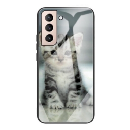 Case Samsung Galaxy S22 Plus 5G Tempered Glass Kitten