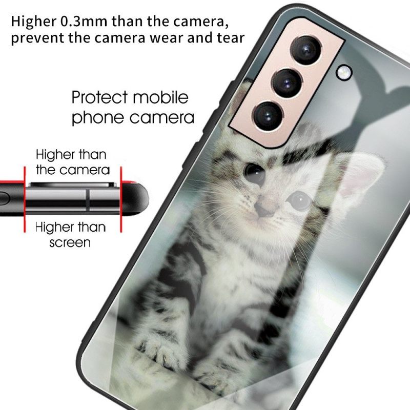 Case Samsung Galaxy S22 Plus 5G Tempered Glass Kitten