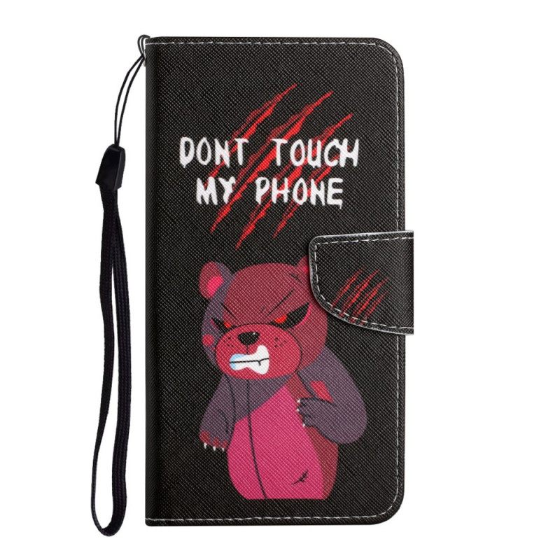 Flip Case Samsung Galaxy S22 Plus 5G Bear Älä Koske Puhelimeeni