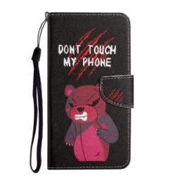 Flip Case Samsung Galaxy S22 Plus 5G Bear Älä Koske Puhelimeeni