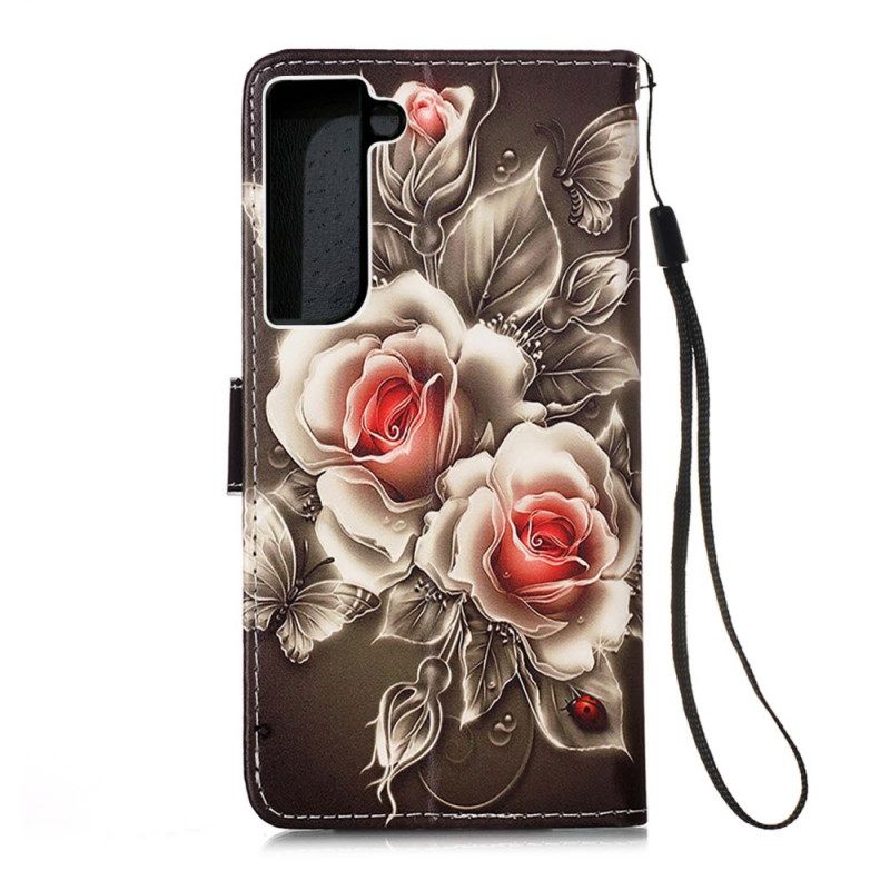 Flip Case Samsung Galaxy S22 Plus 5G Golden Roses