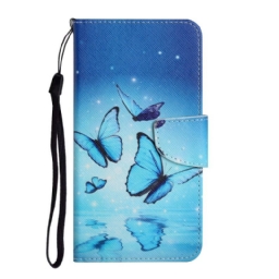 Kotelot Samsung Galaxy S22 Plus 5G Blue Butterflies