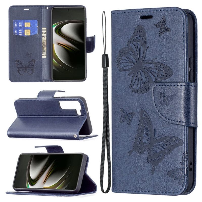 Kotelot Samsung Galaxy S22 Plus 5G Butterflies In Flight With Lanyard