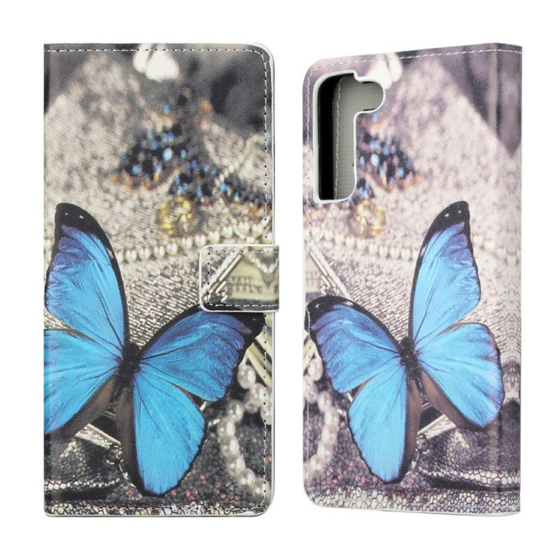 Kotelot Samsung Galaxy S22 Plus 5G Butterfly Prestige Blue