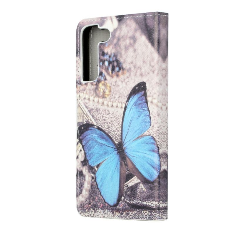 Kotelot Samsung Galaxy S22 Plus 5G Butterfly Prestige Blue