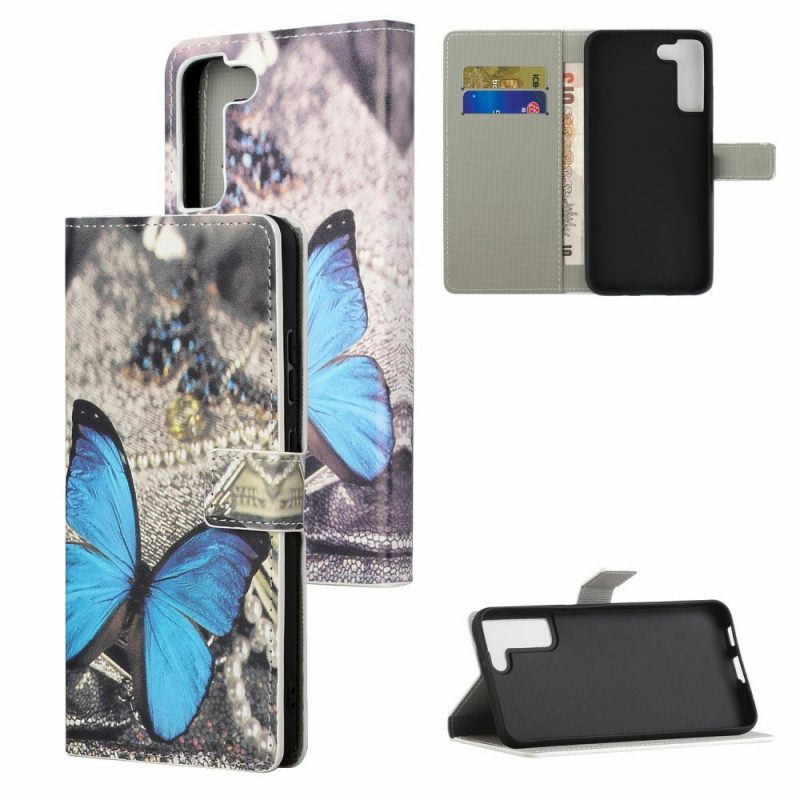 Kotelot Samsung Galaxy S22 Plus 5G Butterfly Prestige Blue