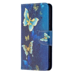 Kotelot Samsung Galaxy S22 Plus 5G Golden Butterflies