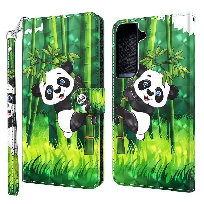 Kotelot Samsung Galaxy S22 Plus 5G Panda Ja Bamboo