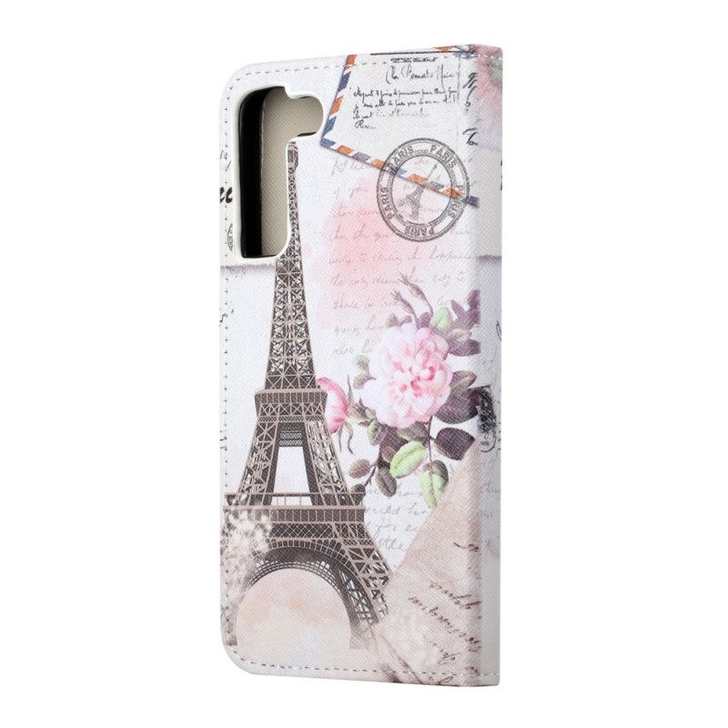 Kotelot Samsung Galaxy S22 Plus 5G Retro Eiffel-torni