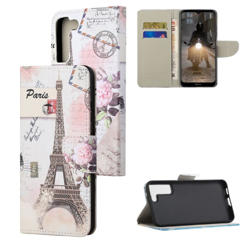 Kotelot Samsung Galaxy S22 Plus 5G Retro Eiffel-torni