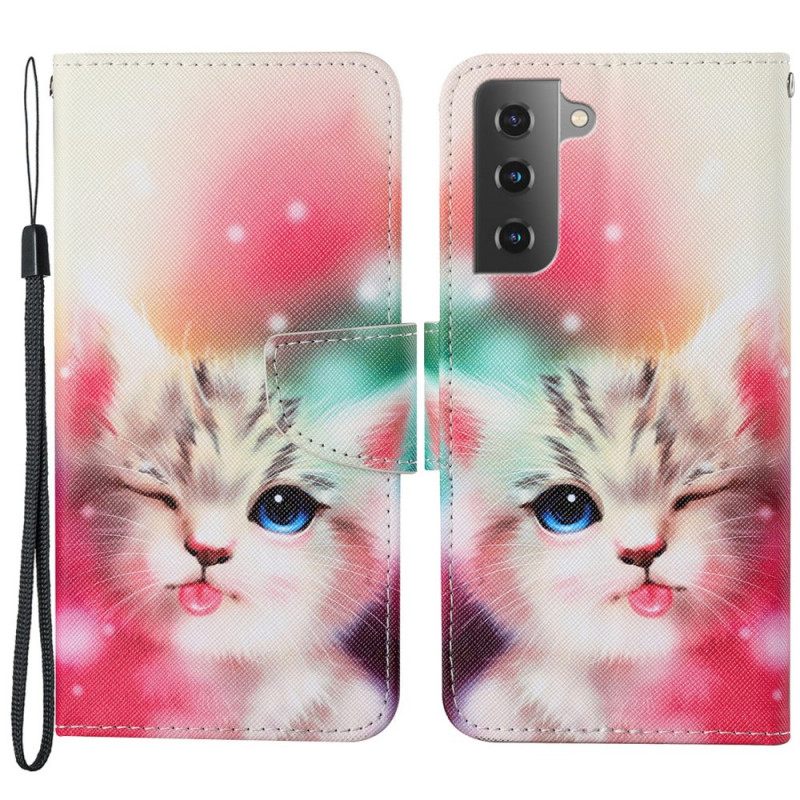 Kotelot Samsung Galaxy S22 Plus 5G Royal Cat Kaulanauhalla