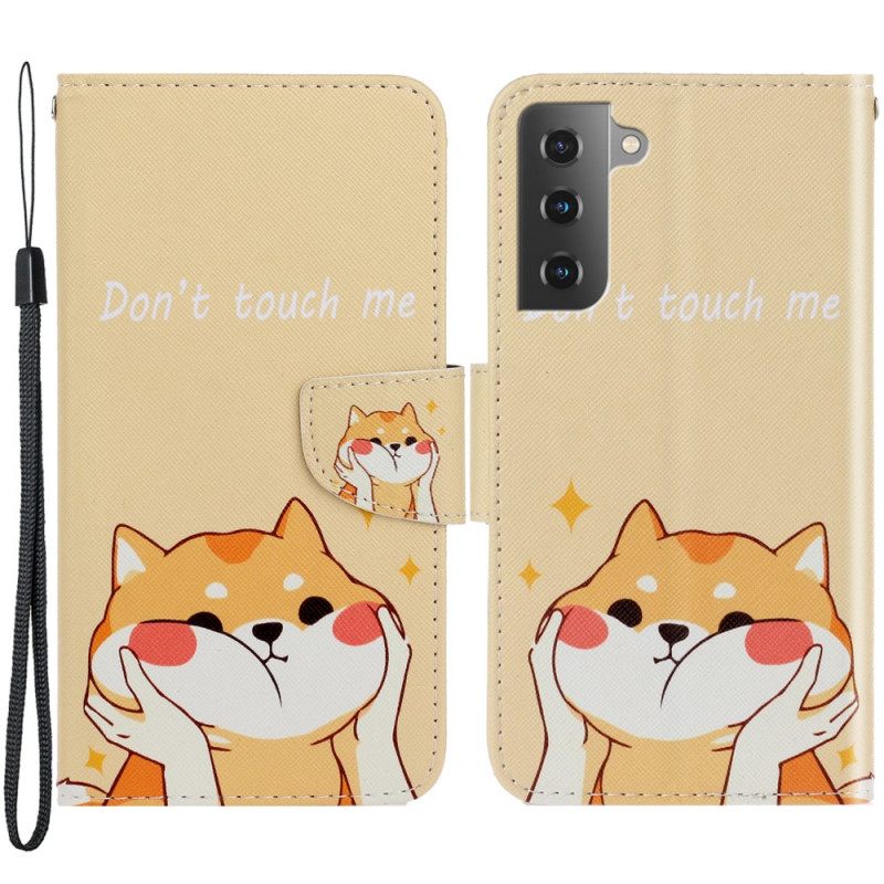 Kotelot Samsung Galaxy S22 Plus 5G Suojaketju Kuori Cat Don't Touch Me Strappy