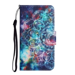 Kotelot Samsung Galaxy S22 Plus 5G Suojaketju Kuori Flashy Half Mandala Strappy