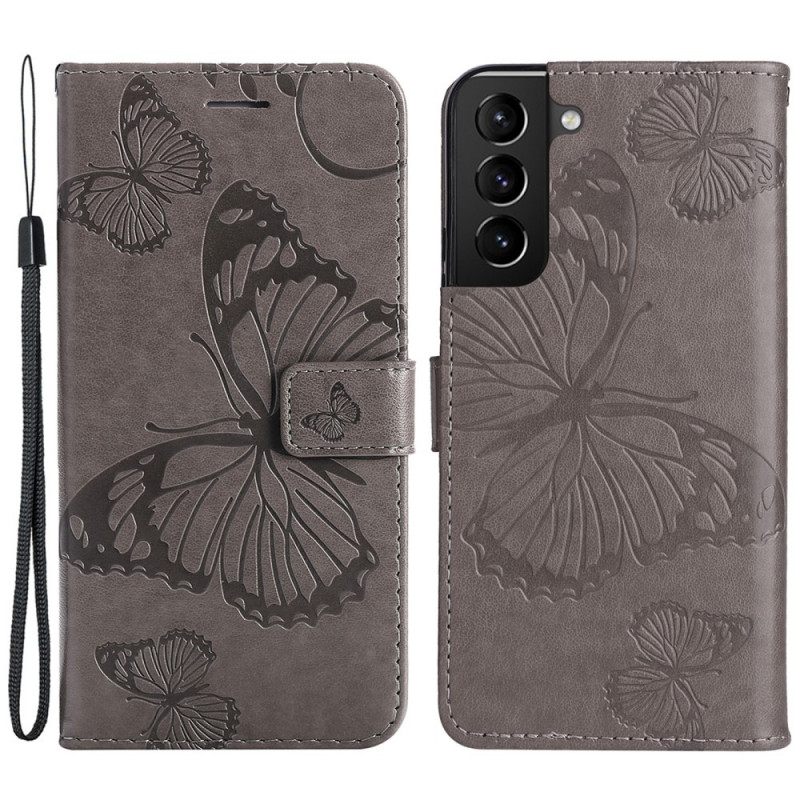 Kotelot Samsung Galaxy S22 Plus 5G Suojaketju Kuori Giant Thong Butterflies