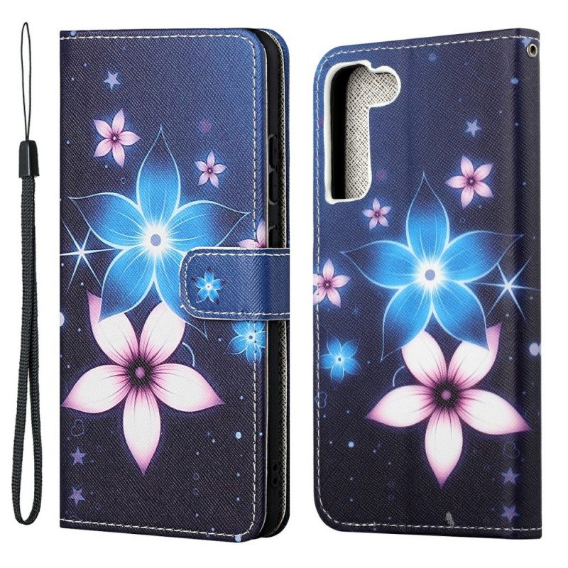 Kotelot Samsung Galaxy S22 Plus 5G Suojaketju Kuori Lunar Strap Flowers