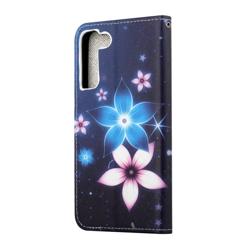 Kotelot Samsung Galaxy S22 Plus 5G Suojaketju Kuori Lunar Strap Flowers