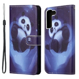 Kotelot Samsung Galaxy S22 Plus 5G Suojaketju Kuori Panda Space Lanyard