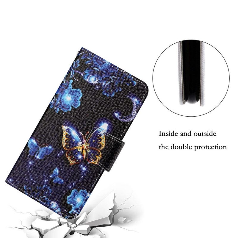 Kotelot Samsung Galaxy S22 Plus 5G Suojaketju Kuori Precious Thong Butterflies