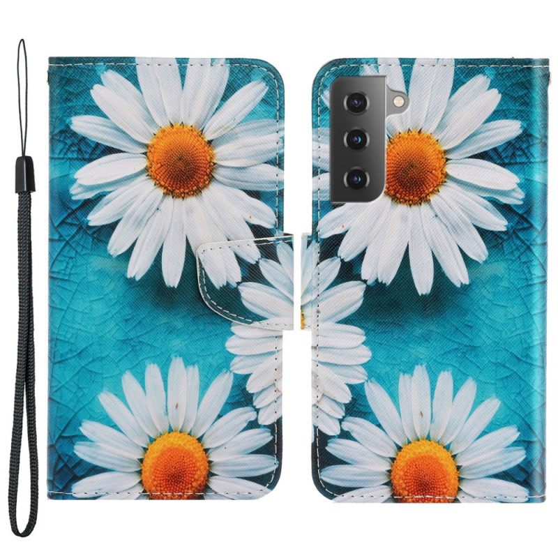 Kotelot Samsung Galaxy S22 Plus 5G Suojaketju Kuori Thong Daisies