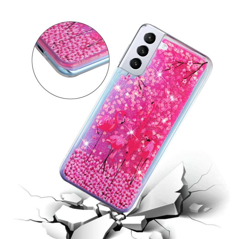 Kuori Samsung Galaxy S22 Plus 5G Flamingo Sequins