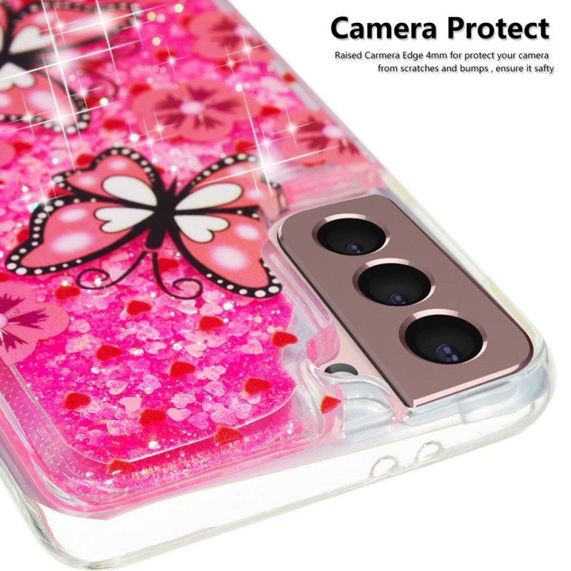 Kuori Samsung Galaxy S22 Plus 5G Glitter Butterflies