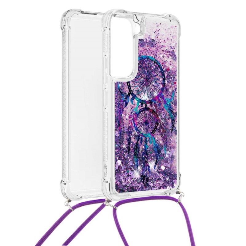 Kuori Samsung Galaxy S22 Plus 5G Kiristysnyörillä Dreamcatcher Glitter Kiristysnauha