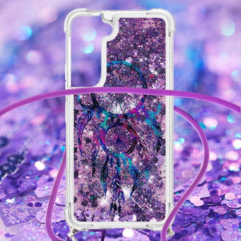 Kuori Samsung Galaxy S22 Plus 5G Kiristysnyörillä Dreamcatcher Glitter Kiristysnauha