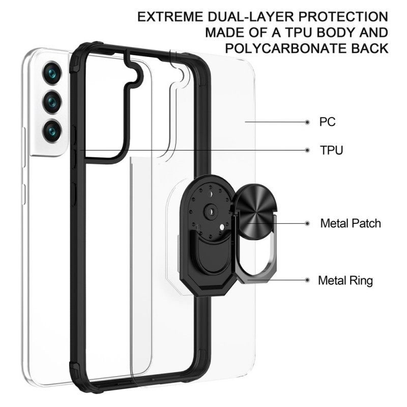 Kuori Samsung Galaxy S22 Plus 5G Läpinäkyvä Rengastuella