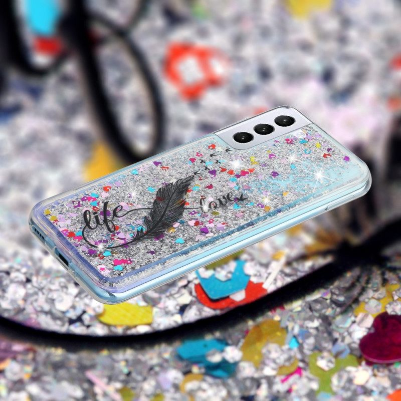 Kuori Samsung Galaxy S22 Plus 5G Life & Love Glitter