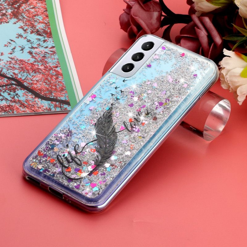 Kuori Samsung Galaxy S22 Plus 5G Life & Love Glitter