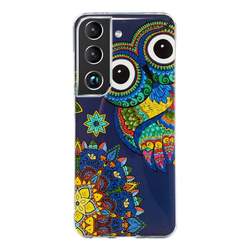 Kuori Samsung Galaxy S22 Plus 5G Owl Fluoresoiva Mandala