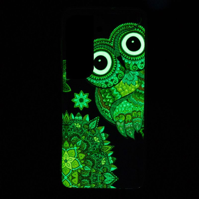 Kuori Samsung Galaxy S22 Plus 5G Owl Fluoresoiva Mandala