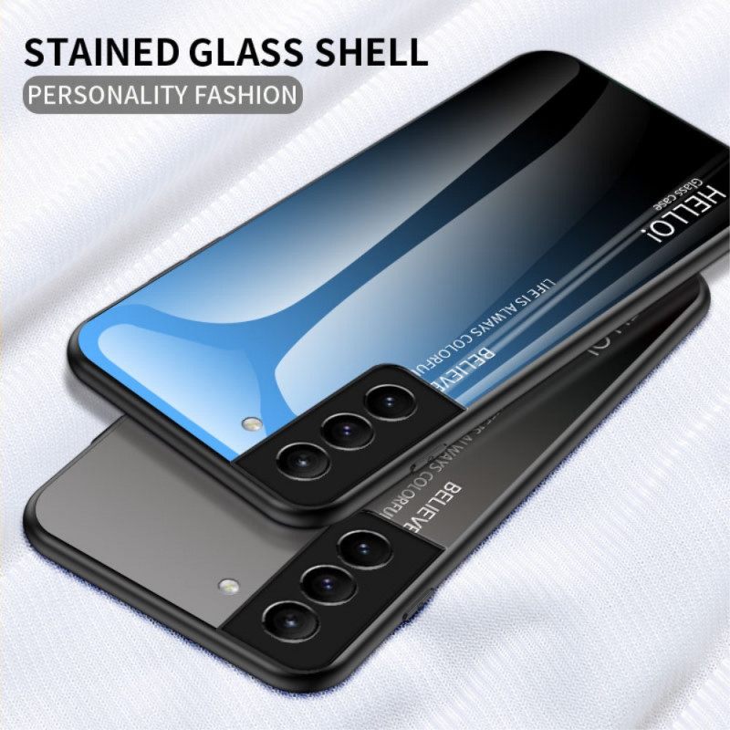 Kuori Samsung Galaxy S22 Plus 5G Tempered Glass Hei