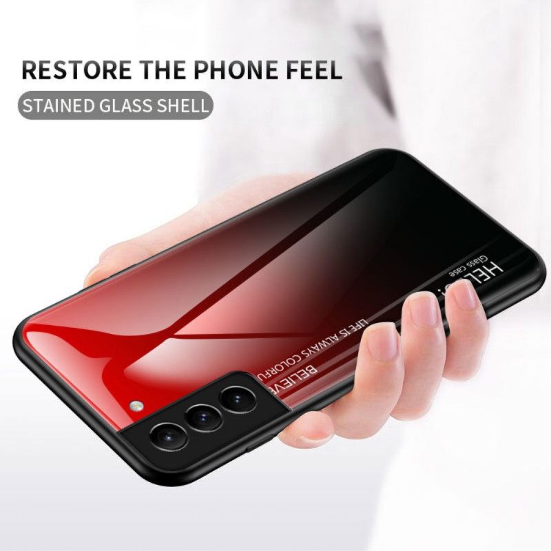 Kuori Samsung Galaxy S22 Plus 5G Tempered Glass Hei