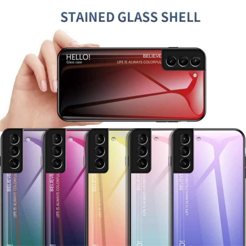 Kuori Samsung Galaxy S22 Plus 5G Tempered Glass Hei