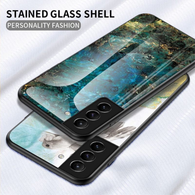 Kuori Samsung Galaxy S22 Plus 5G Tempered Glass Marble Colors