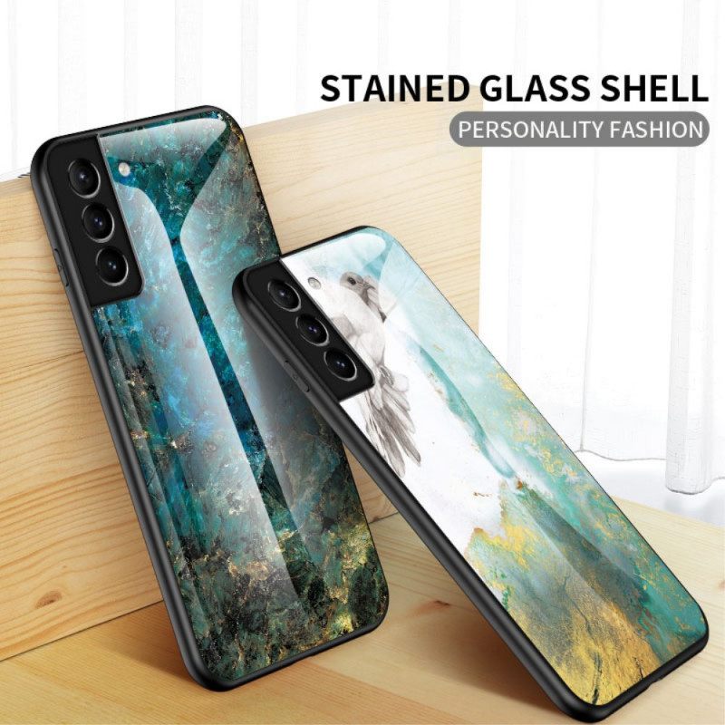 Kuori Samsung Galaxy S22 Plus 5G Tempered Glass Marble Colors