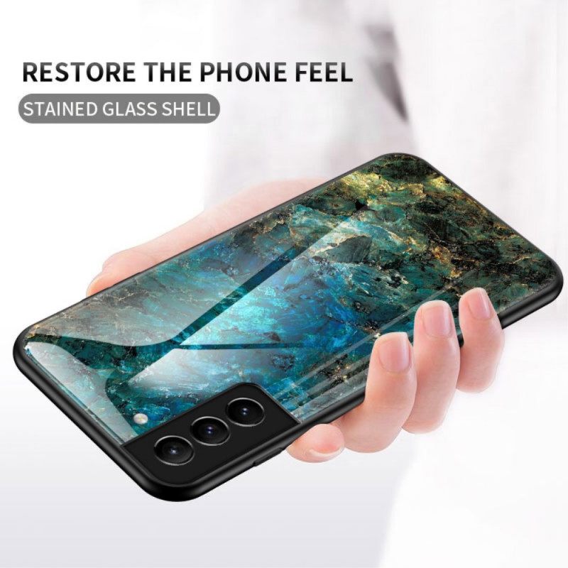 Kuori Samsung Galaxy S22 Plus 5G Tempered Glass Marble Colors