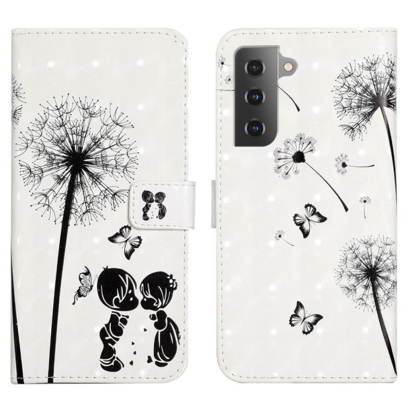 Nahkakotelo Samsung Galaxy S22 Plus 5G Baby Love Dandelion