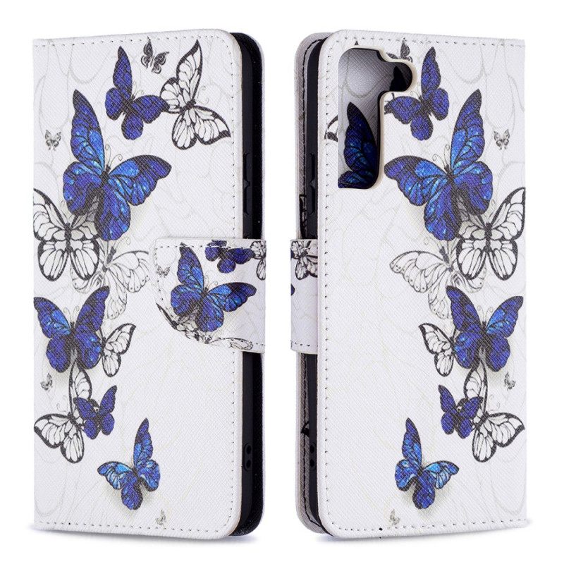 Nahkakotelo Samsung Galaxy S22 Plus 5G Butterflies Kings