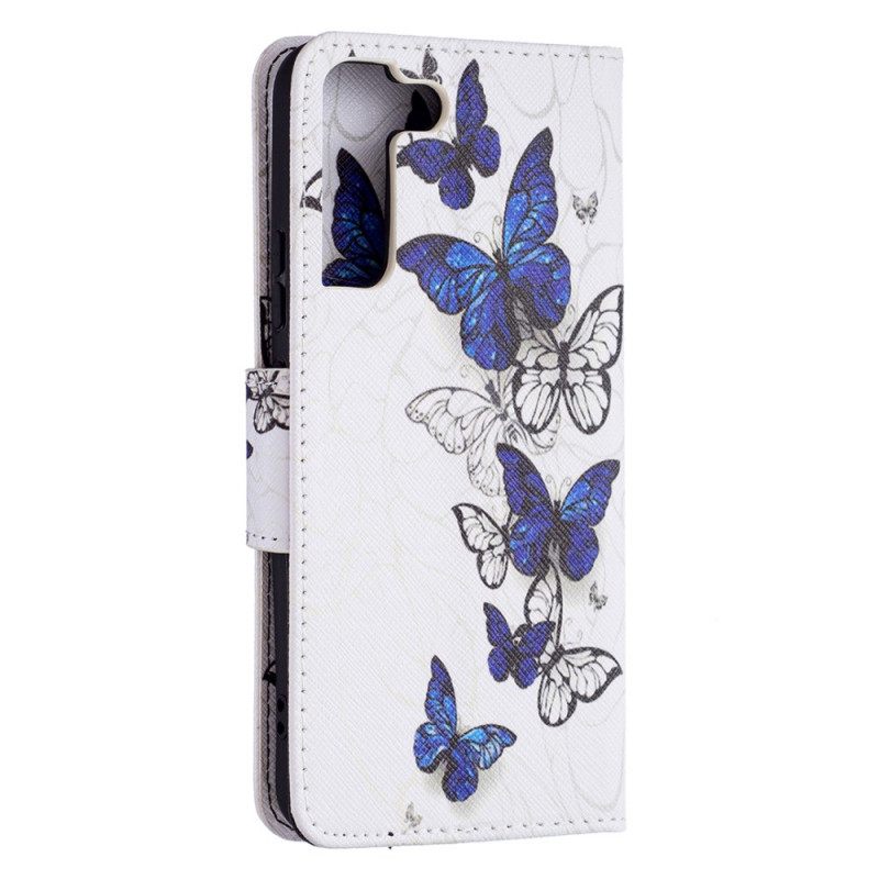 Nahkakotelo Samsung Galaxy S22 Plus 5G Butterflies Kings