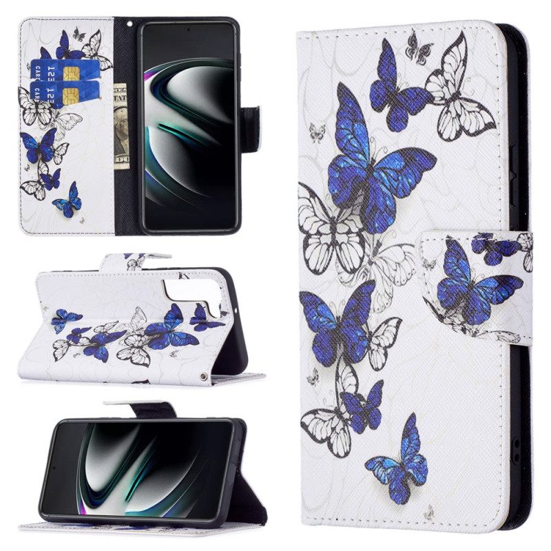 Nahkakotelo Samsung Galaxy S22 Plus 5G Butterflies Kings