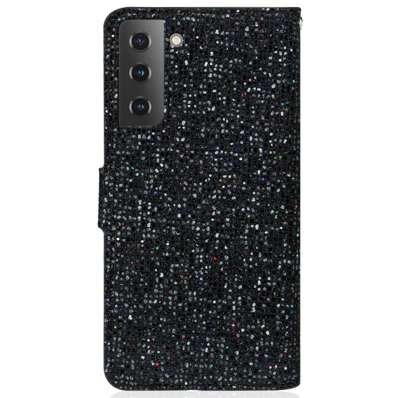 Nahkakotelo Samsung Galaxy S22 Plus 5G Glitter S Design