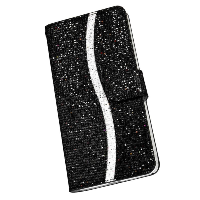 Nahkakotelo Samsung Galaxy S22 Plus 5G Glitter S Design