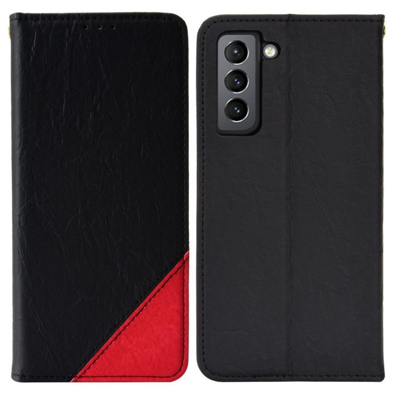 Puhelinkuoret Samsung Galaxy S22 Plus 5G Kotelot Flip Faux Leather Bicolor Oblique